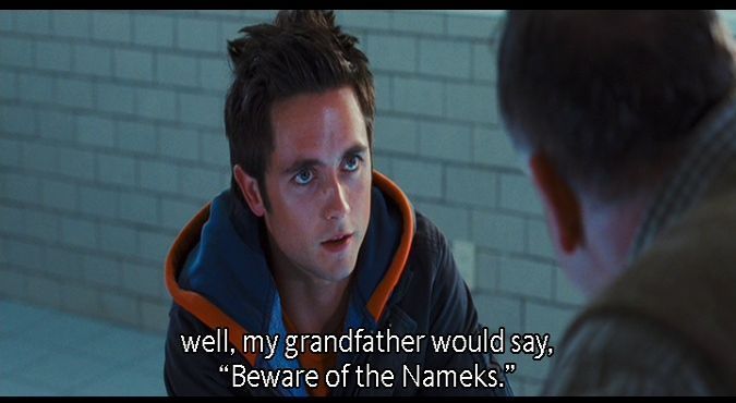 In Dragonball Evolution (2009), after collecting the seven Dragonballs,  Shenron can be summoned to grant one wish. Instead of wishing for the movie  to be good, Goku just wished for Master Roshi