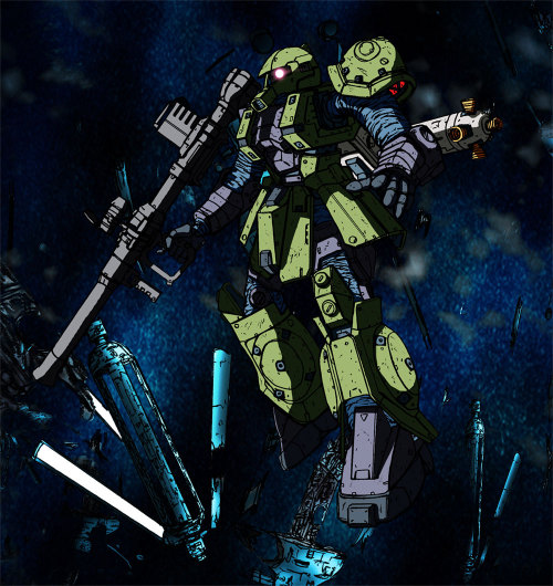 absolutelyapsalus:  MS-05Ｂ ザクＩ（サンダーボルト版） by カタリナ・リナ