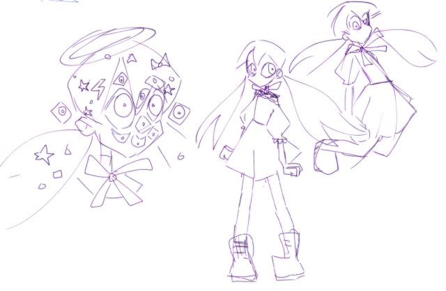been thinking abt a weird webcore anime girl oc. she collects eyes and has no mouth but she must scream!