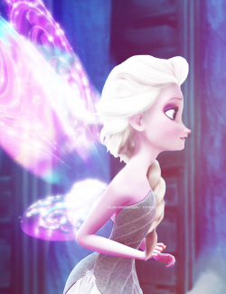 elsa-snowqueen:  &ldquo;Your wings….they’re  s p a r k l i n g.”                                                                                                         “Like yours…” 