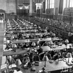 electronicsquid:  New York Public Library Week - Day 4 (Alfred Eisenstaedt. 1944)   It&rsquo;s good to see that libraries were not appreciated in the past as well.