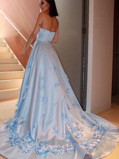 sexysilkysatin:StunningBeautiful blue ball-gown