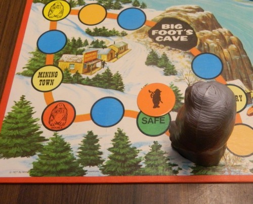 Milton Bradley’s “Bigfoot” board game, 1977. 