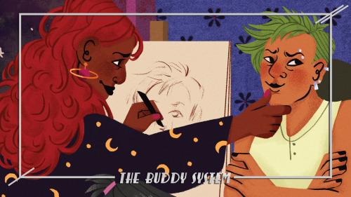 so excited to share this sneak preview of my piece for THE BUDDY SYSTEM ZINE!! ✨my illustration incl