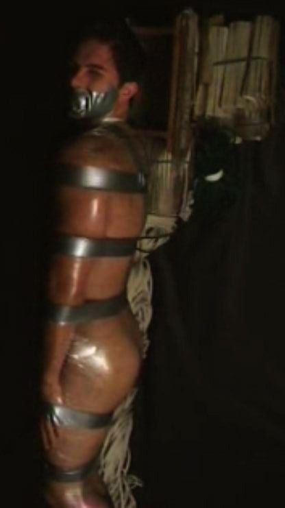 tapegagguys90: Not a good clear pic but cling film and duct tape wow….
