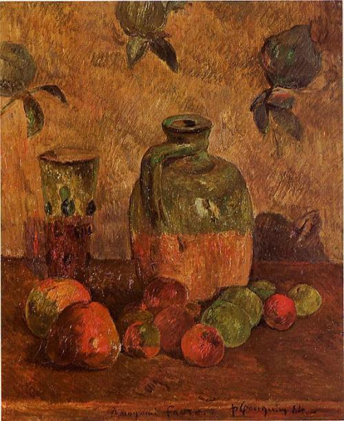 Apples, Jug, Iridescent Glass, 1884, Paul GauguinMedium: oil,canvashttps://www.wikiart.org/en/paul-g