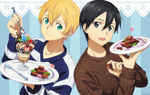 kiri-thirsty:Funfact: Eugeo is suggested to be spoon feeding Kirito in this particular illustration,