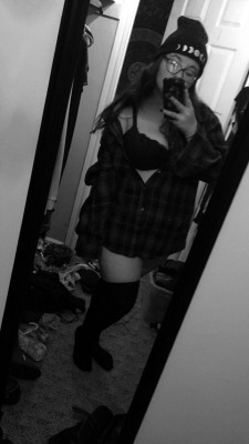 highimcaro:  some semi scandalous photos for your dash I just love flannels &amp; high socks okay 