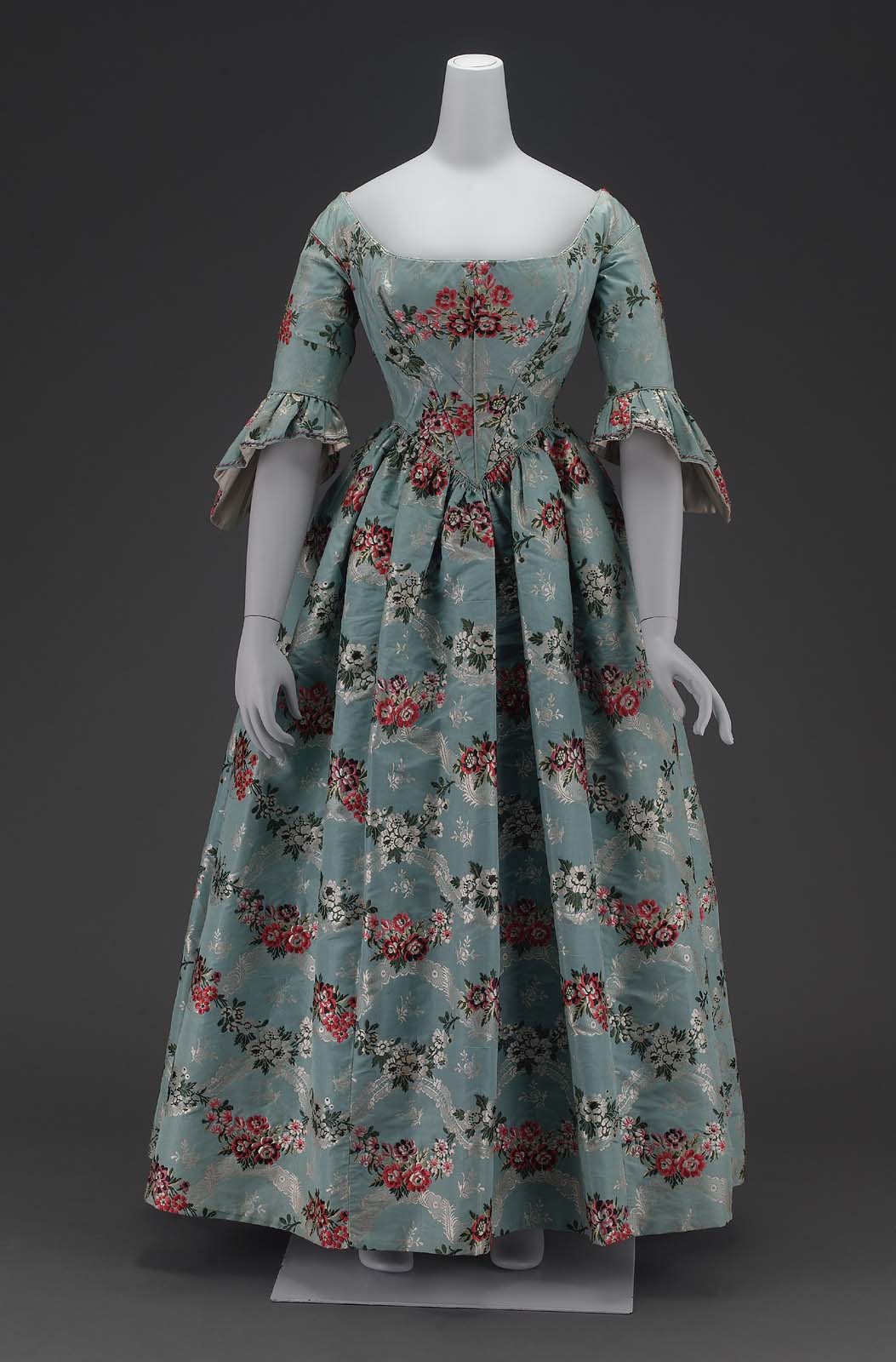 brocade dress 19th century
