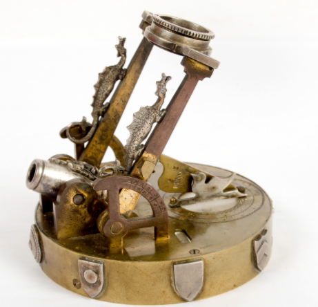 Sundial cannon, late 19th or early 20th century.At a certain set time the magnifying glass would foc