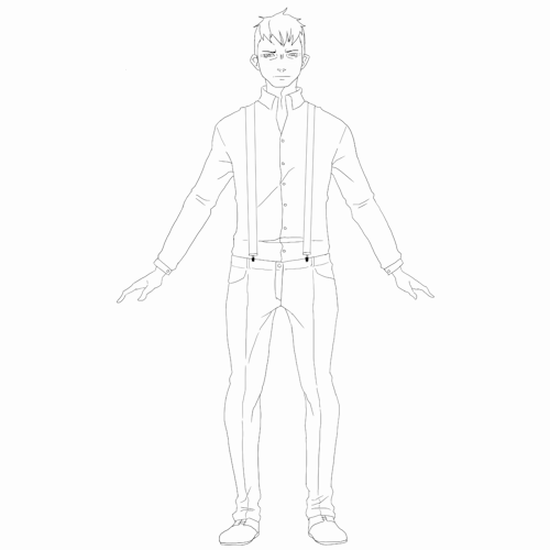 I did a character turnaround, I’ve included some of the processes I went through to get to the final
