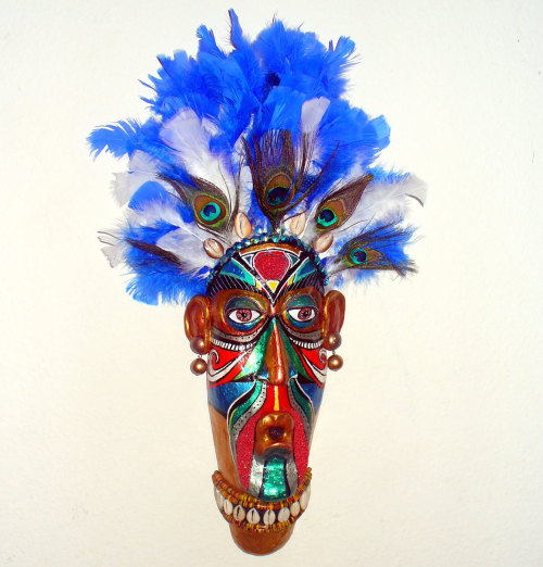 africanmaskss:Town Crier 2 by onlyorrahsdesigns (325.00 USD) Mask, Wall Art, African, Tribal mask, F
