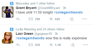 mxcleod:  #Collegein5words is trendingand its depressingly accurate