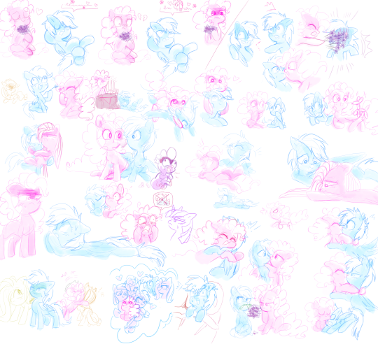 texasuberalles: slyglasses:  super extra messy pinkiedash, these two are so silly together…  slyglasses 
