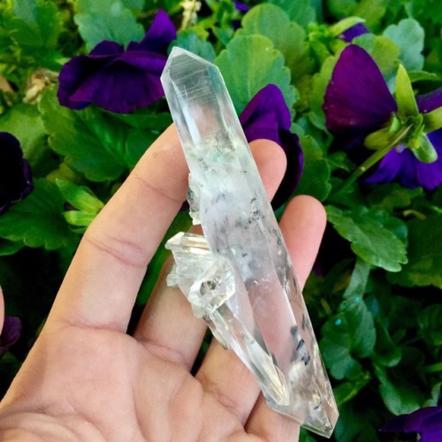 FLASH SALE: Quartz With Graphite Lemurian Cluster was $40 now $20! Dimensions: 4.10 inches tall, 1.4