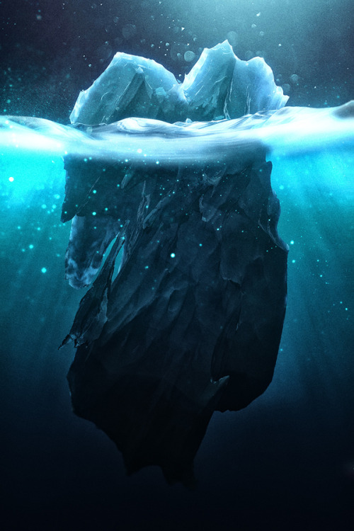 asylum-art:  3D-Rendered Glaciers-  Chaotic Atmosphere      on behance  Switzerland-based illustrator Chaotic Atmospheres creates beautiful, compelling views of icebergs in his aptly-titled series Caustic Icebergs. The images are digitally produced