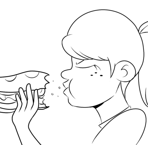 chillguydraws: Never challenge Lynn to a sandwich eating contest. Based on this.  now kiss < |D’‘‘‘‘