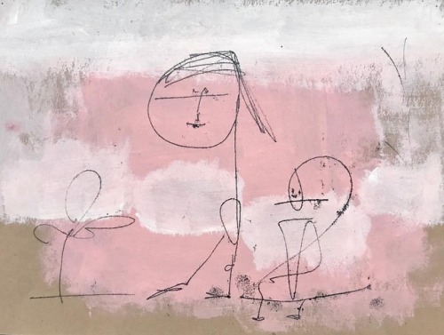 patricia-omaille:“Mother and Child Walking Through Clouds” Transfer drawing/ acrylic on 