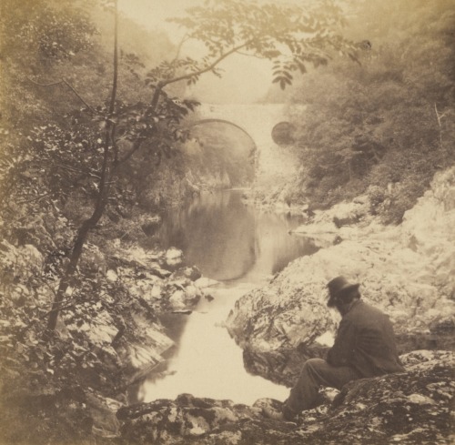 dame-de-pique:James Valentine - Perthshire. Pass of Killiecrankie from Below the Bridge, 1870s