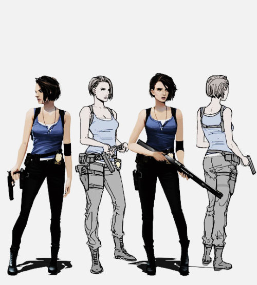 magistera: Jill Valentine &amp; Carlos Oliveira↳ RE3 concept art