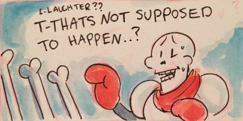 Tiny Pap Meets “giant” Frisk! :) For Friday’s Fluff! 