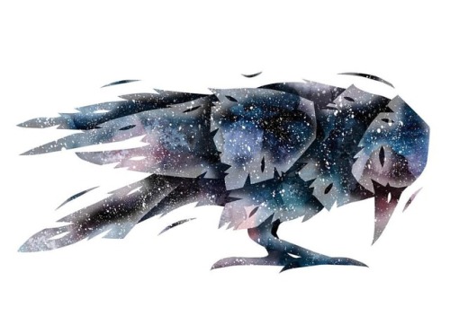 This Space Crow Is The One I Used!! Although I Had To Flip It So It Mirrored The Wolf That I Used.. #crow