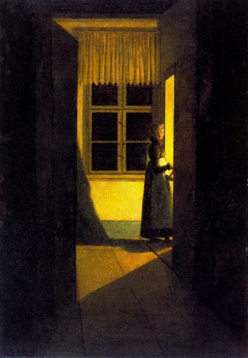 Woman with Candlestick  -   Caspar David Friedrich  1825German  1774-1840