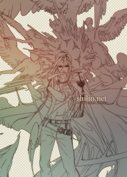 okolnir:  line art for the next full painting I’m doing c: I’ve tried to learn  new things about colouring by forcing myself to remove line art from my  paintings since last year, and the things I’ve learned made it really  difficult to go back