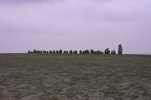 gnostic-pinup:morganathewitch:Dawning light over Ale’s stones.Ale’s Stones is a megalith