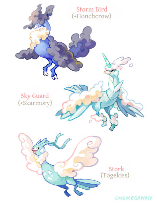 onemegawatt:Some cotton birds and their evolutions from my crossbreed zines!Swablu line is one of my top favorites, I love its design to bits.The zines are available to purchase at my shop: http://onemegawatt.tictail.com/