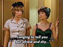 K so we’re gonna be done singing now. #Laverne and Shirley #Shirley Feeney#Laverne DeFazio#Cindy Williams#Penny Marshall #breaking up and making up #Carousel #If I Loved You
