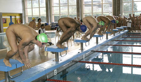anaturally: biboityler: I would love to do a swim meet like this….a couple of my teammates wo