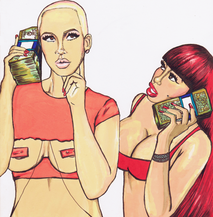 surra-de-bunda: &ldquo;Hello?! Who dis?&rdquo; Amber &amp; Chyna by meCopyright