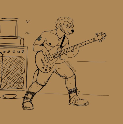 I might color this later, eh who knows? Angelo plays his bass