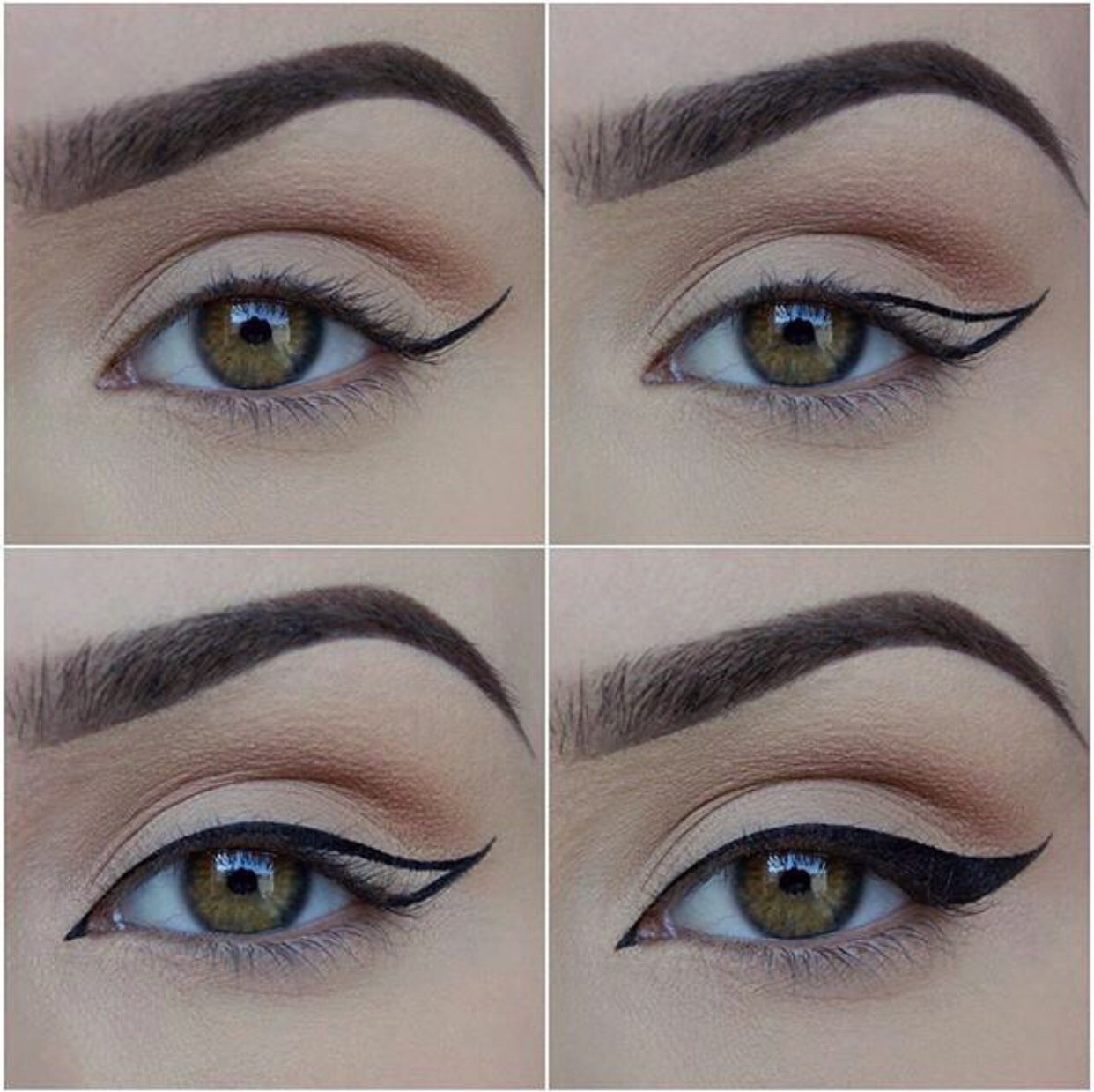 Winged eyeliner step by step