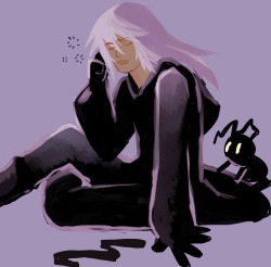 chirishi:  i drew a horrible messy riku stopping to rest in the realm of darkness for mickeyblades, since she doesnt ship soriku very much…i wanted to draw something she would like ^^;; 