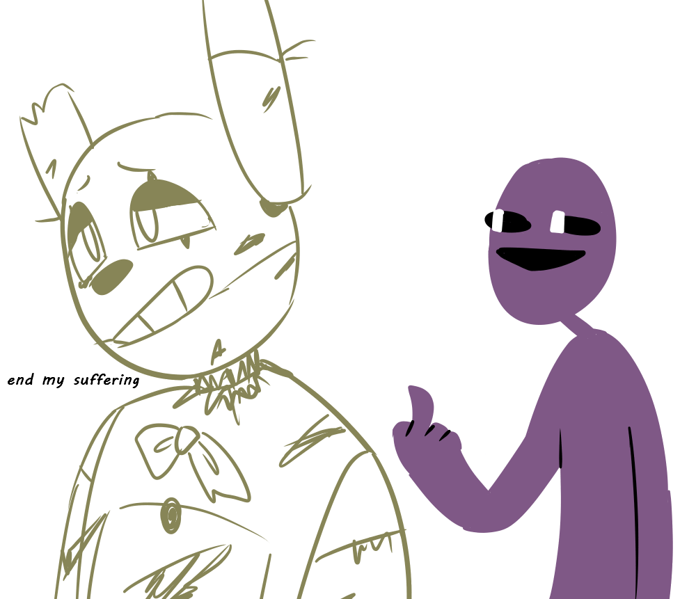 SpringBonnie and Fredbear  Fnaf art, William afton, Afton