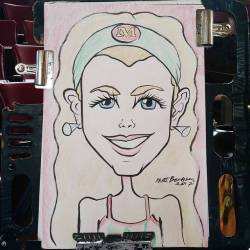 Drawing caricatures at Memorial Hall in Melrose!