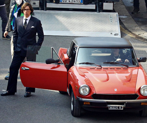 ADAM DRIVER &amp; LADY GAGAfilming House of Gucci in Milan, Italy • March 13, 2021