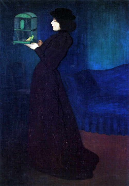 brvegel: spoutziki-art: Woman with a Bird Cage by József Rippl-Rónai - 1892 RIPPL