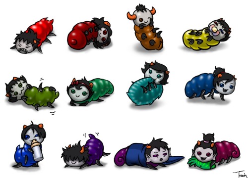 abucketfullofhomestuck: This is too fab. And the best thing is that each grub shows each troll perfe
