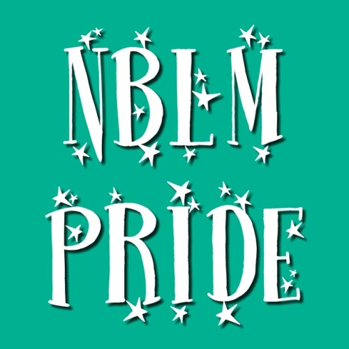 (Image description: a green background with white centered text that says “nblm pride”.)
