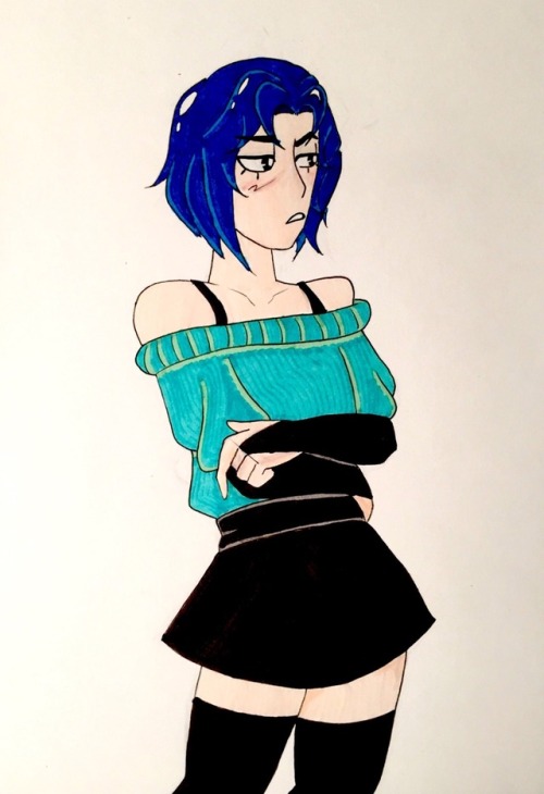 peppermintsdicks:  wanted to draw my friend’s @wolfsmoonrise angst daughter in cute clothes