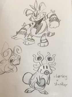 synthaphone:some pokemon fusion doodles of