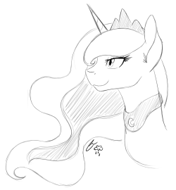 lunadoodle:  A luna headshot to test out my new tablet. :3  &lt;3