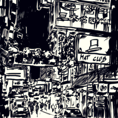 Neon city. . #city #citylife# #art #artist #visualartist #painting #inks #illustration #dope #retro 