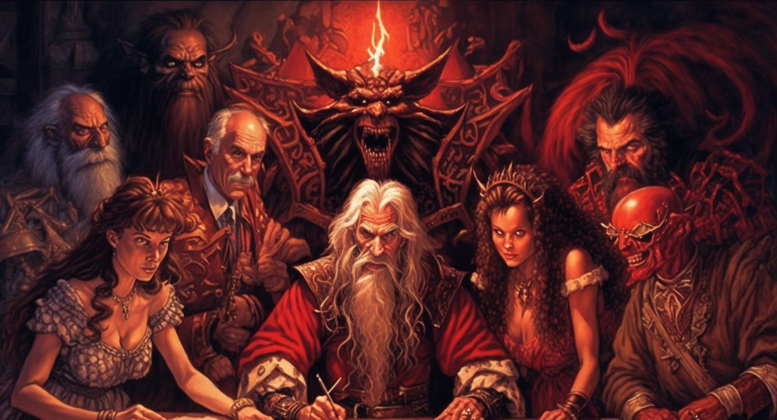 Evil Wizards Making Wicked Plans For BASHROKUL the Demon