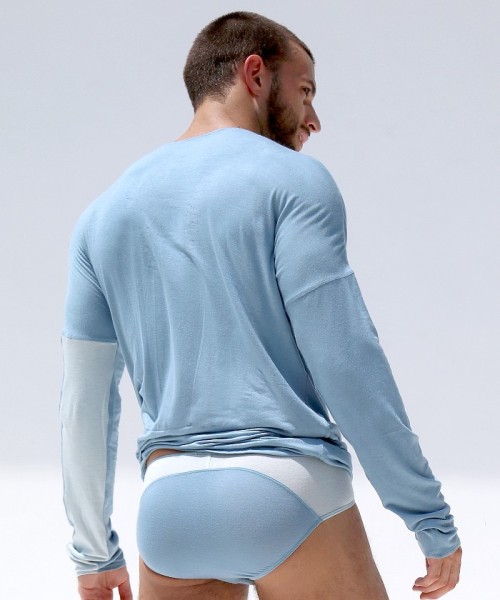 undiedude:Benny wearing Rufskin Oliver Rayon/Lycra Long Sleeve Tee & Rufskin Laurent Rayon/Lycra Sport Brief