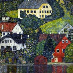 Houses at Unterach on the Attersee - Gustav