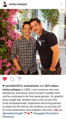 jhlarry94: Congrats Jonathan &amp; Harley. ❤💛💚💙💜  New Kids on the Block singer Jonathan Knight has proposed to his boyfriend Harley Rodriguez.  Knight popped the question in Africa, suggesting it was somewhat of a spur of the moment decision.